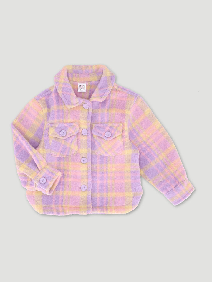 Pre-Girls Colour Blocking Shacket