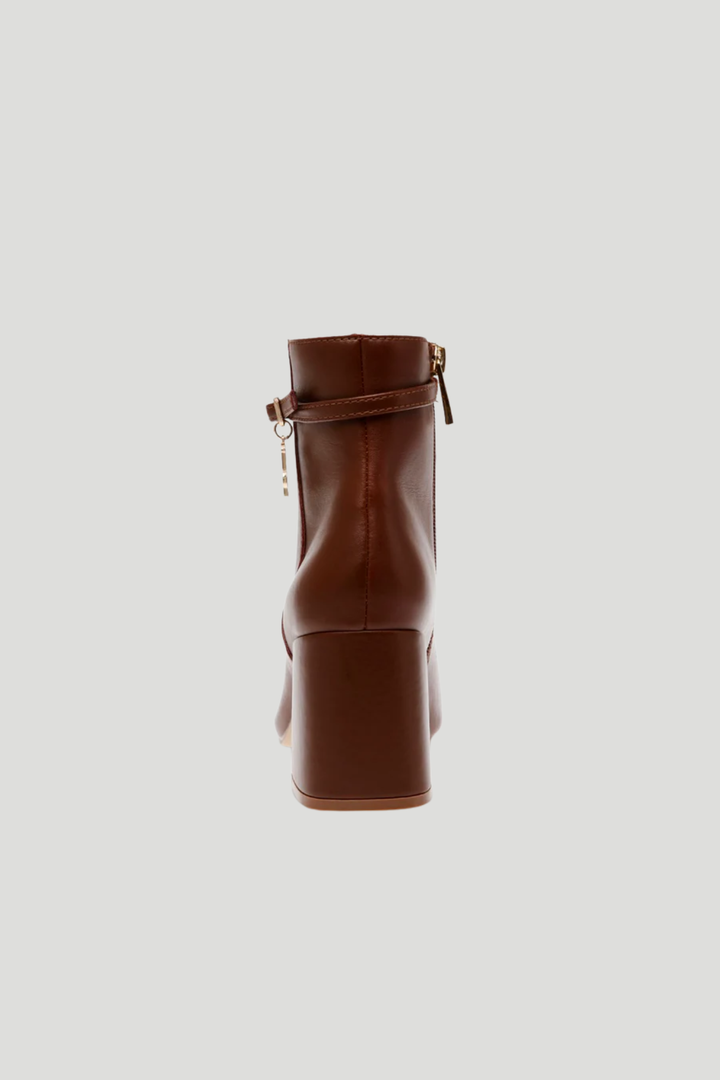 Block Heel Boot - Coffee