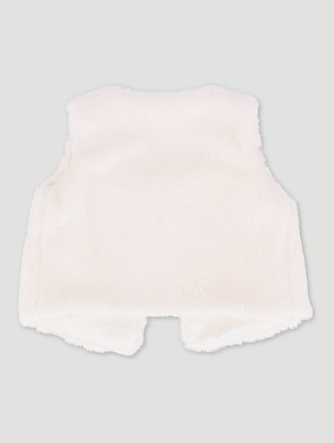Baby Girls Fur Gillet - Cream