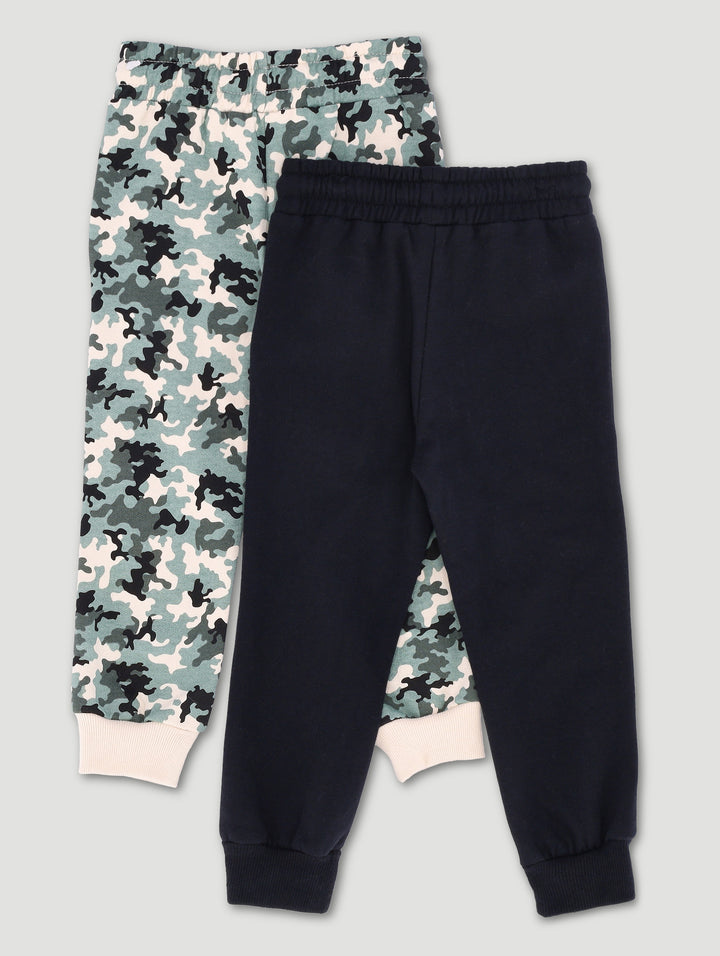 Pre-Boys 2 Pack Car Fleece Jogger - Camo/Black