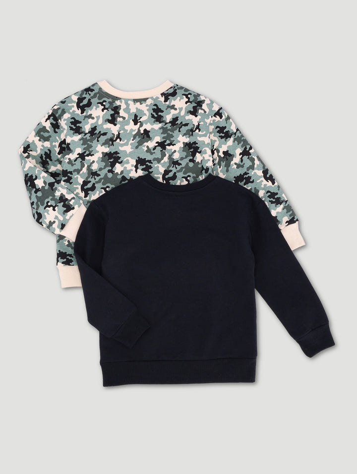 Pre-Boys 2 Pack Car Fleece Top - Camo/Black