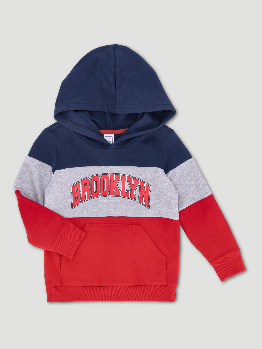 Pre-Boys Brooklyn Colourblock Hoody - Navy/Red