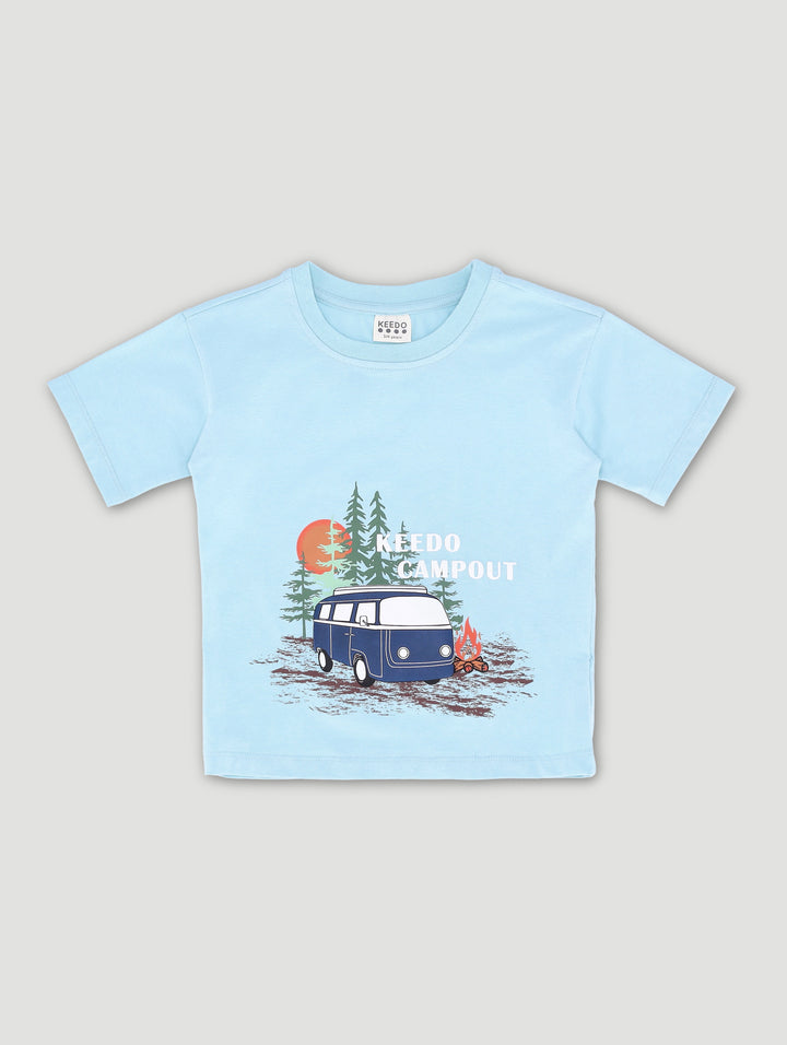Keedo Boys Camp Tee - Blue