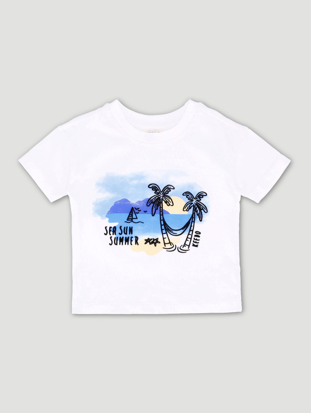 Baby Boys White Sea Summer Tee