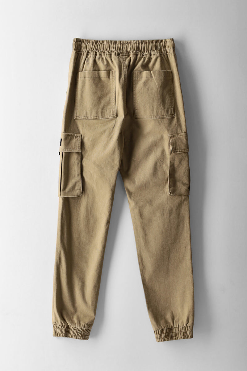 Boys Cargo Jogger Pants - Stone