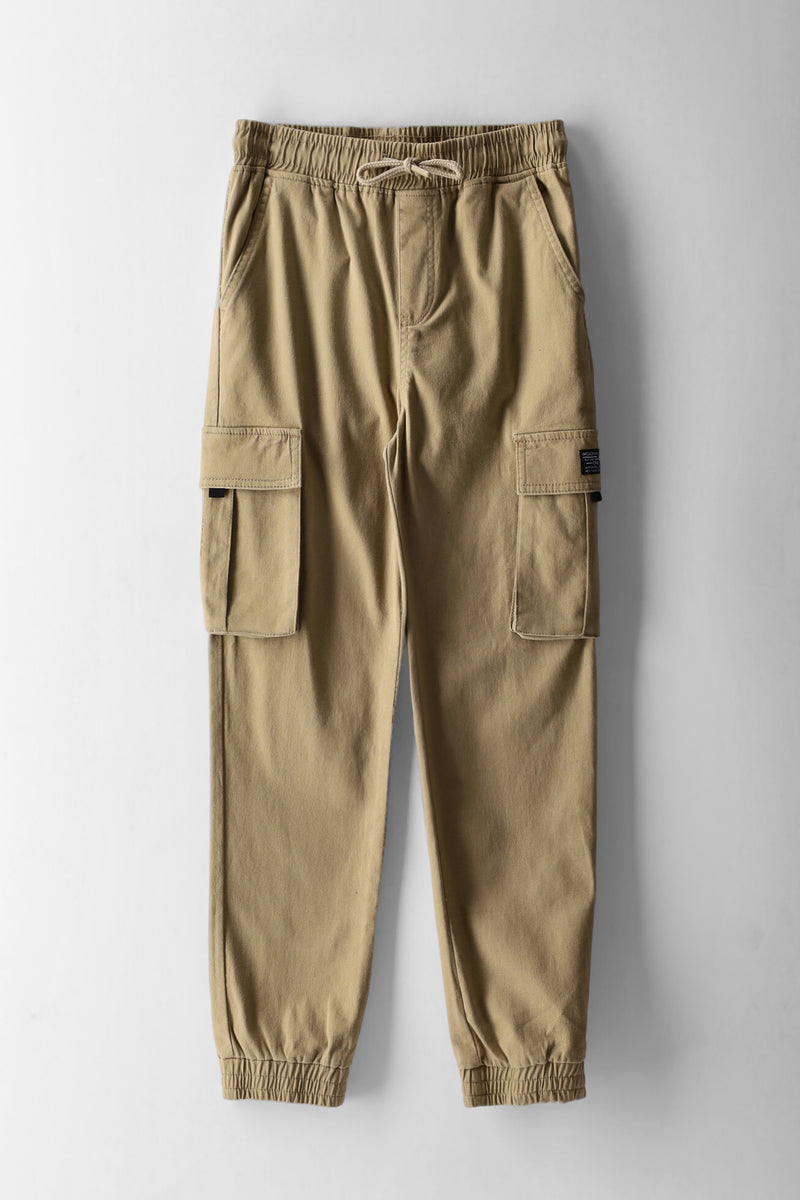 Boys Cargo Jogger Pants - Stone