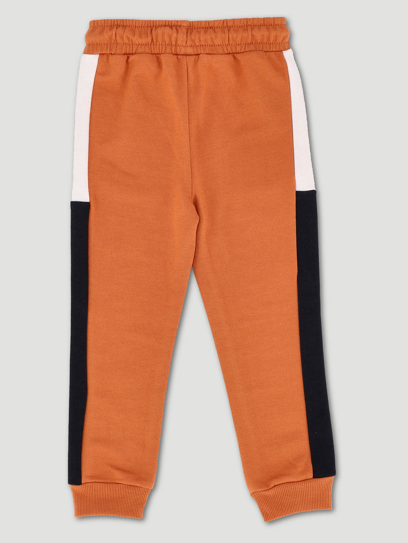 Pre-Boys Dino Colourblock Jogger - Rust