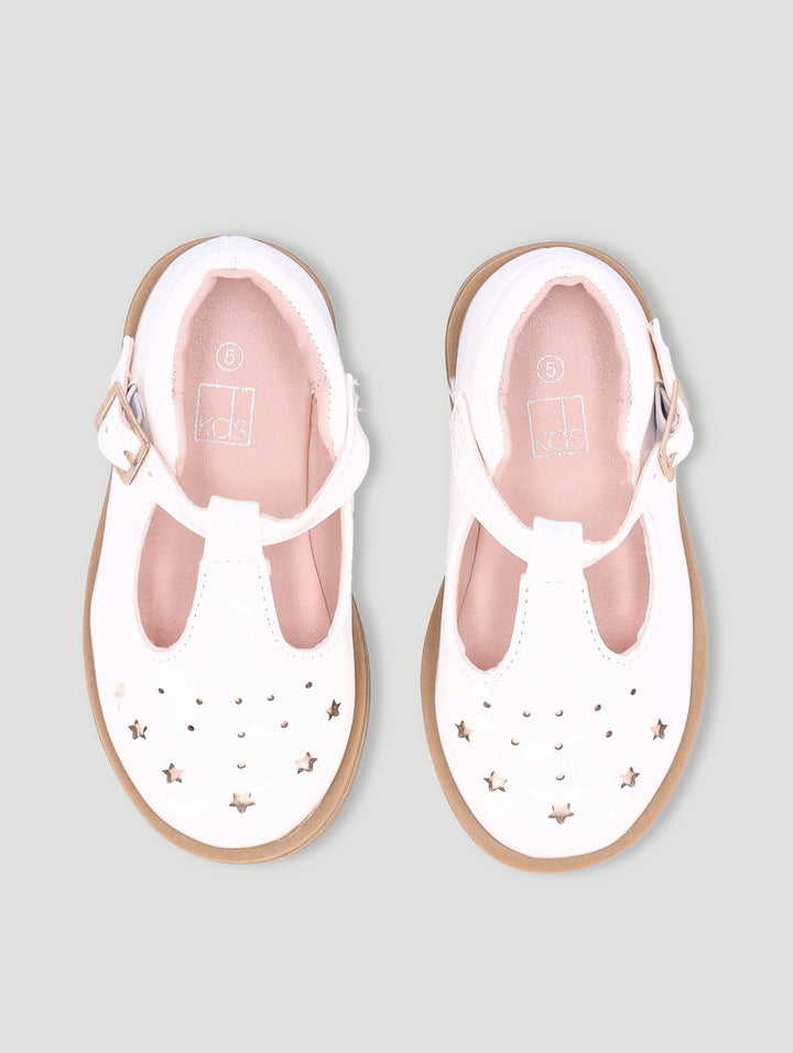 Pre-Girls Patent Comfort Shoe - White