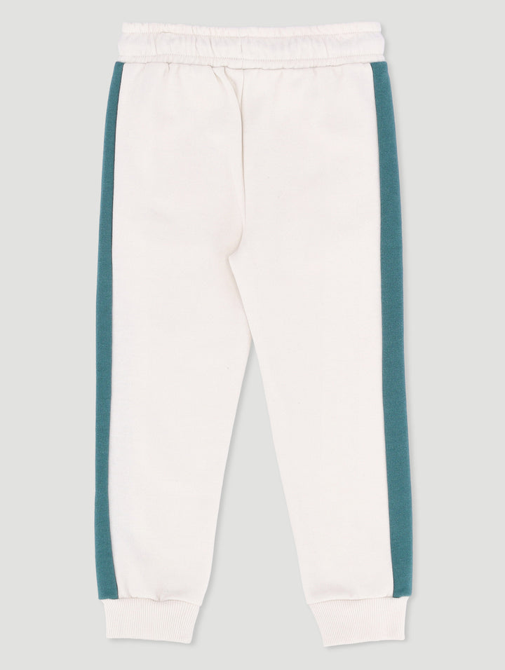 Pre-Boys Colourblock Leo Jogger - Egret/Teal