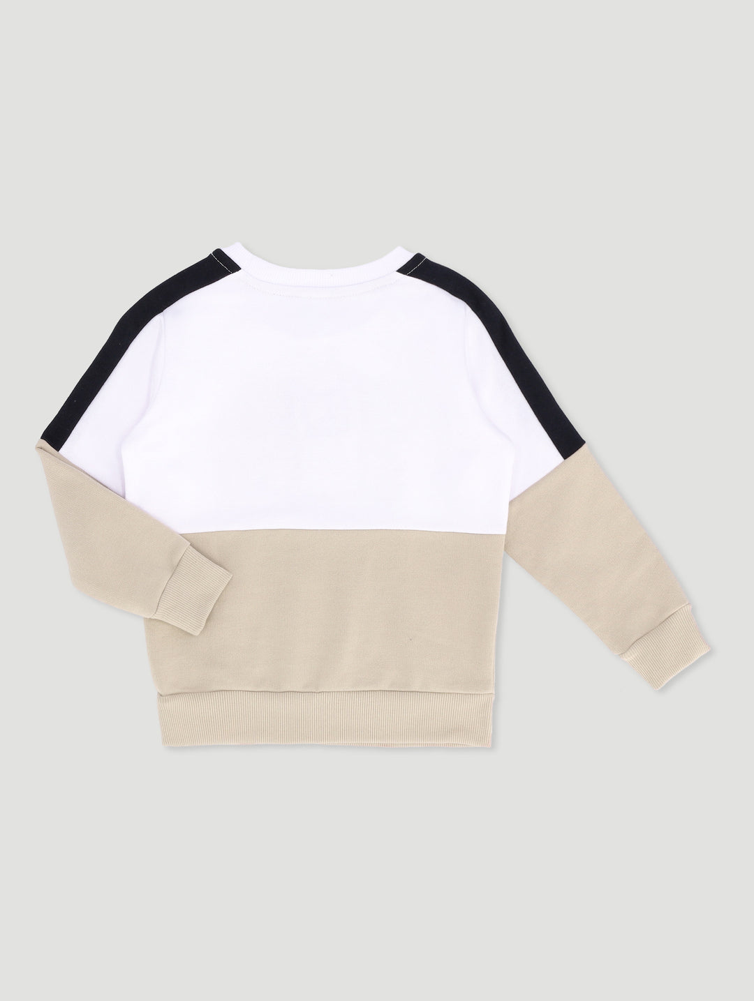 Pre-Boys Bmx Colourblock Crew Top - Black/Stone