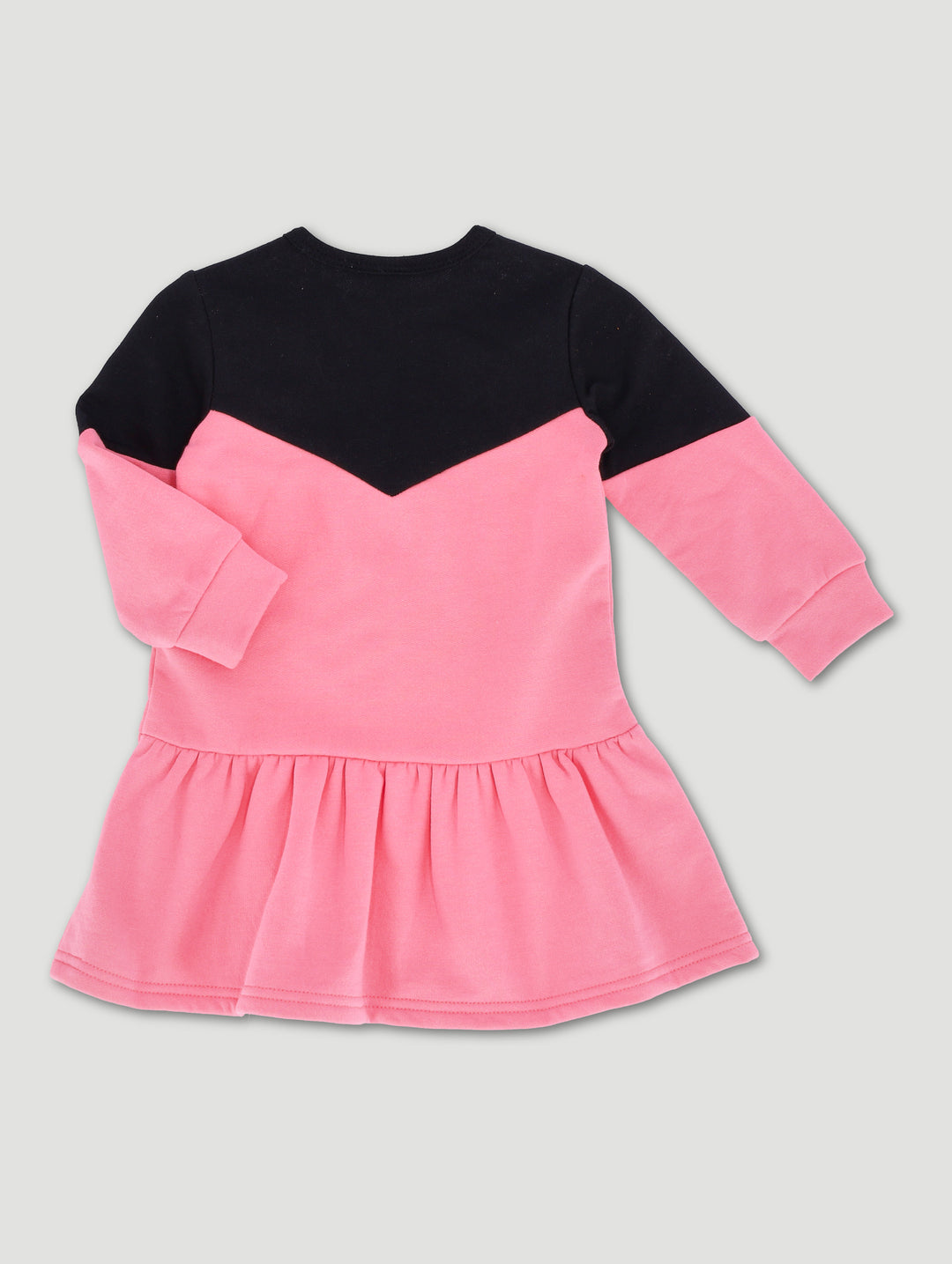Baby Girls Colour Block Butterfly Fleece Dress