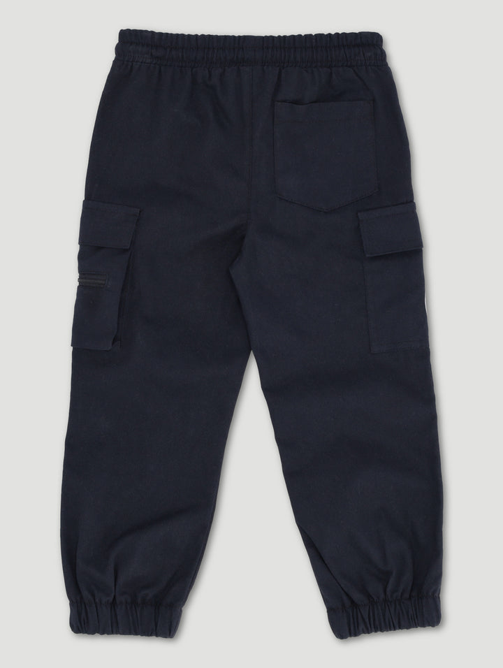 Pre-Boys Peach Twill Jogger - Black
