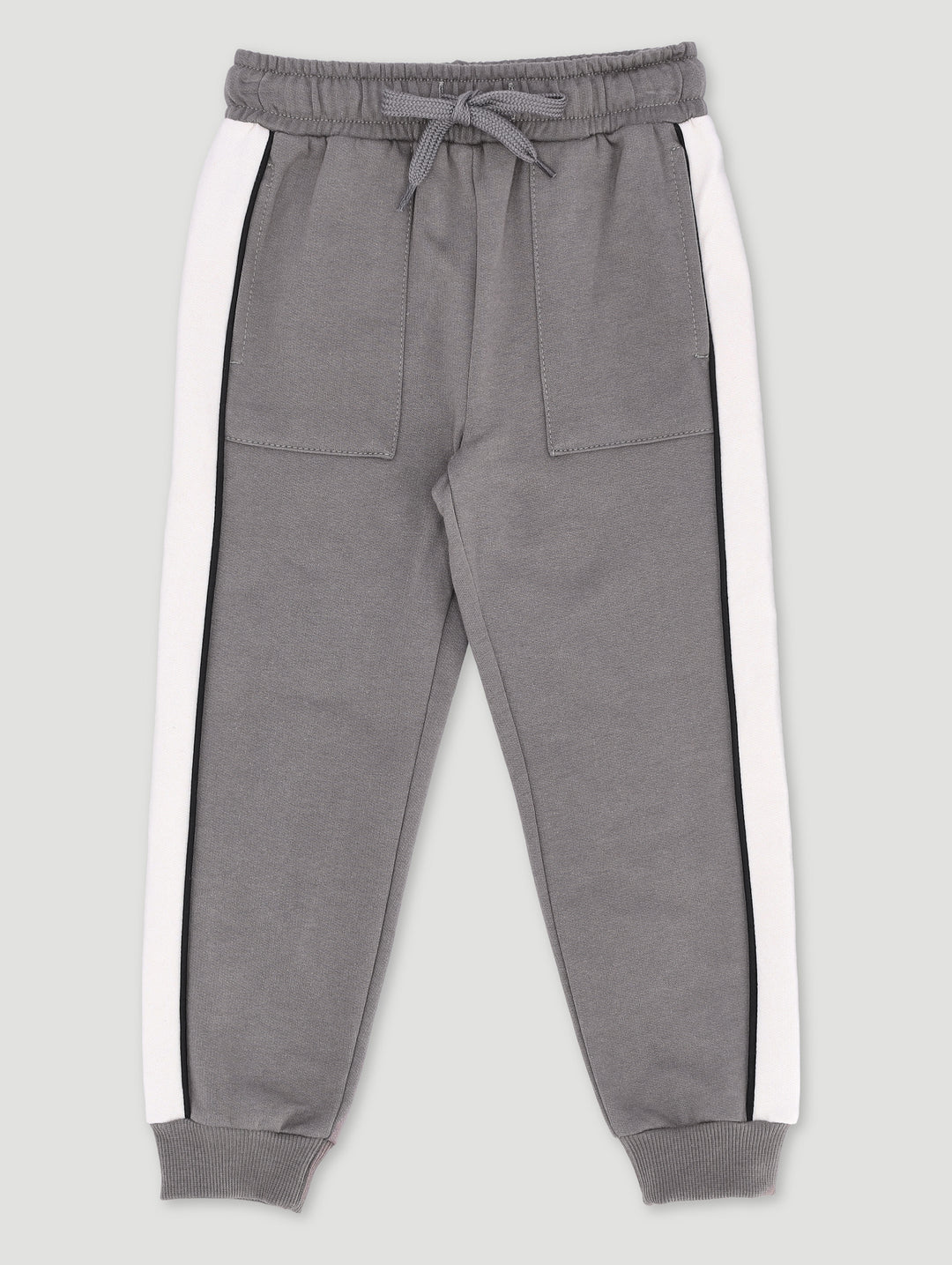 Pre-Boys Colourblock Piped Jogger - Grey/White