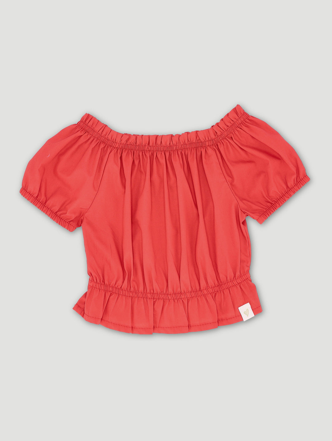 Pre-Girls Poplin Top - Red