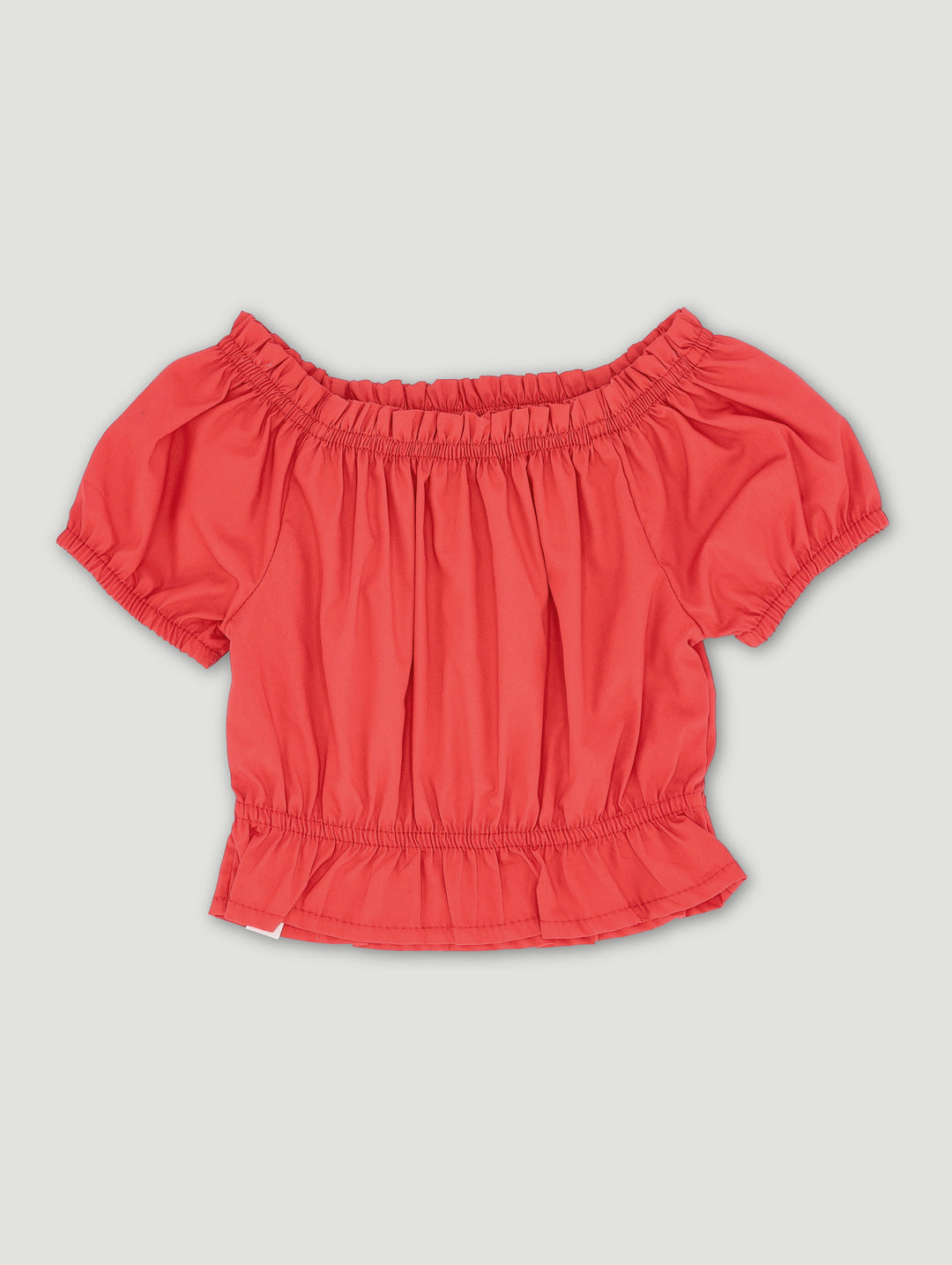 Pre-Girls Poplin Top - Red