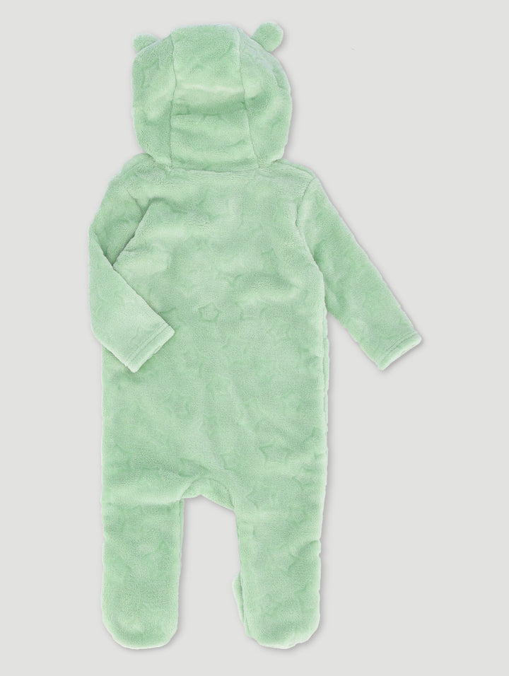 Baby Girls Embossed Stars Romper - Sage