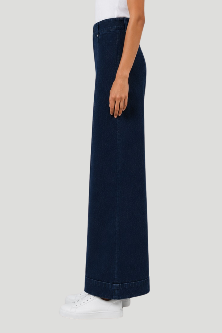 No Pocket Tailored Hirise Wide Leg Denim - Raw Wash