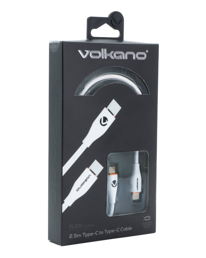 Flexi Series Type-C to Type-C 2.5m 60W White