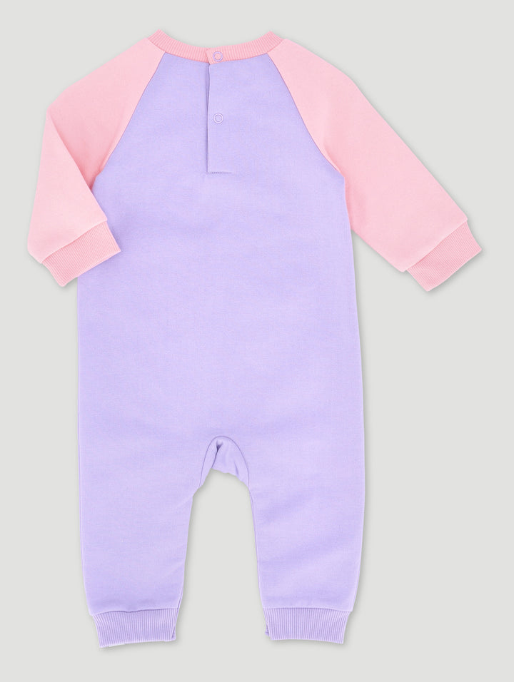 Baby Girls Unicorn Be Kind Brushed Sleepsuit - Lilac