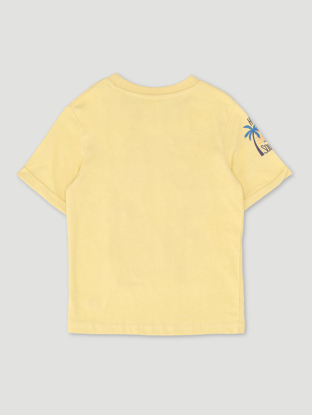 Pre-Boys Rolled Sleeve Beach Tee - Light Yellow