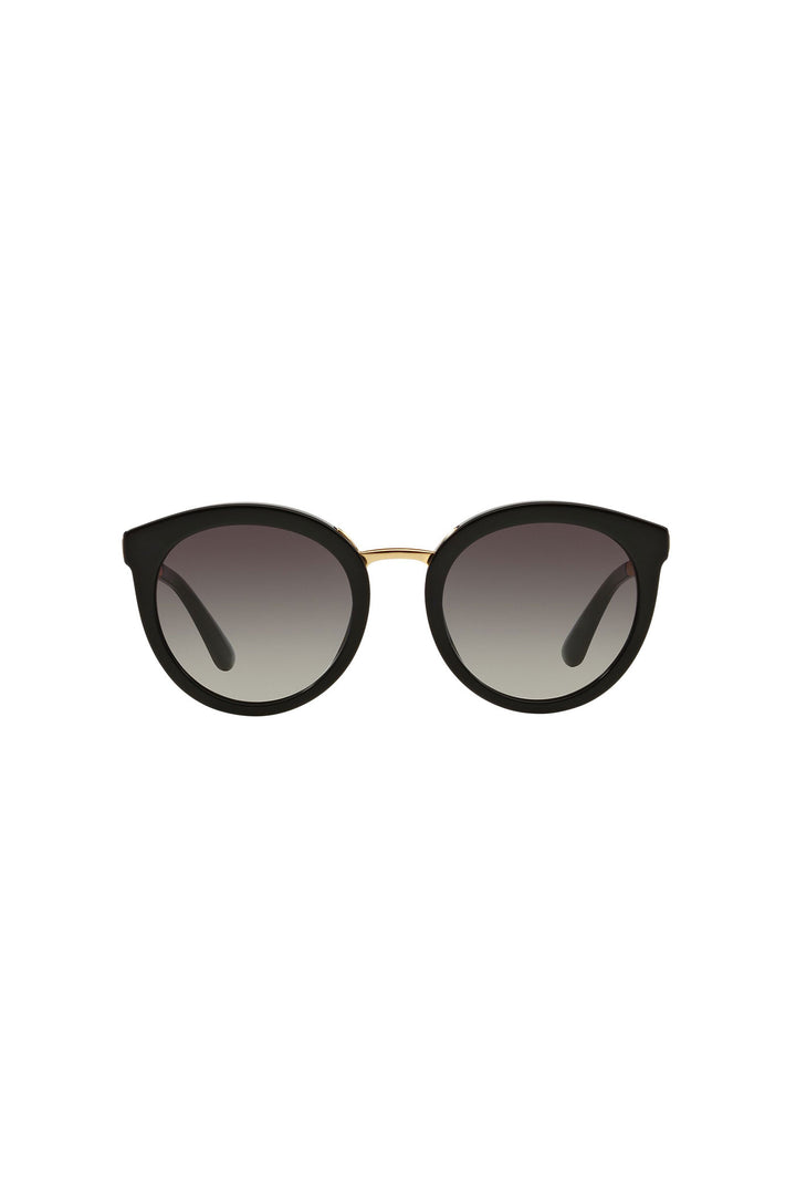 Round Frame Sunglasses - Black