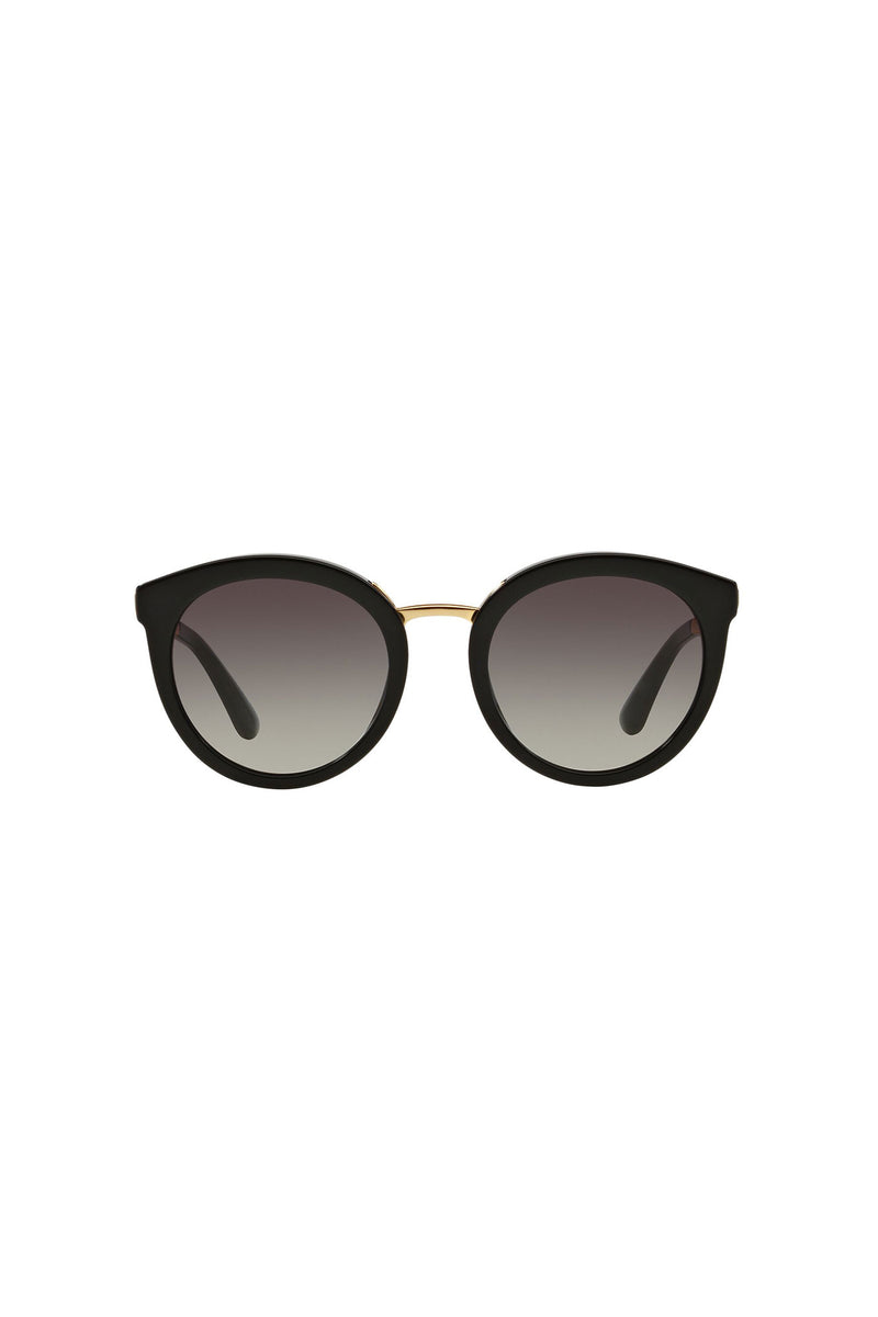 Round Frame Sunglasses - Black
