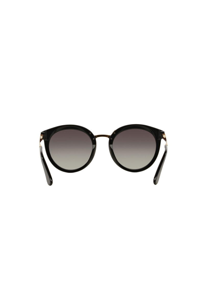 Round Frame Sunglasses - Black