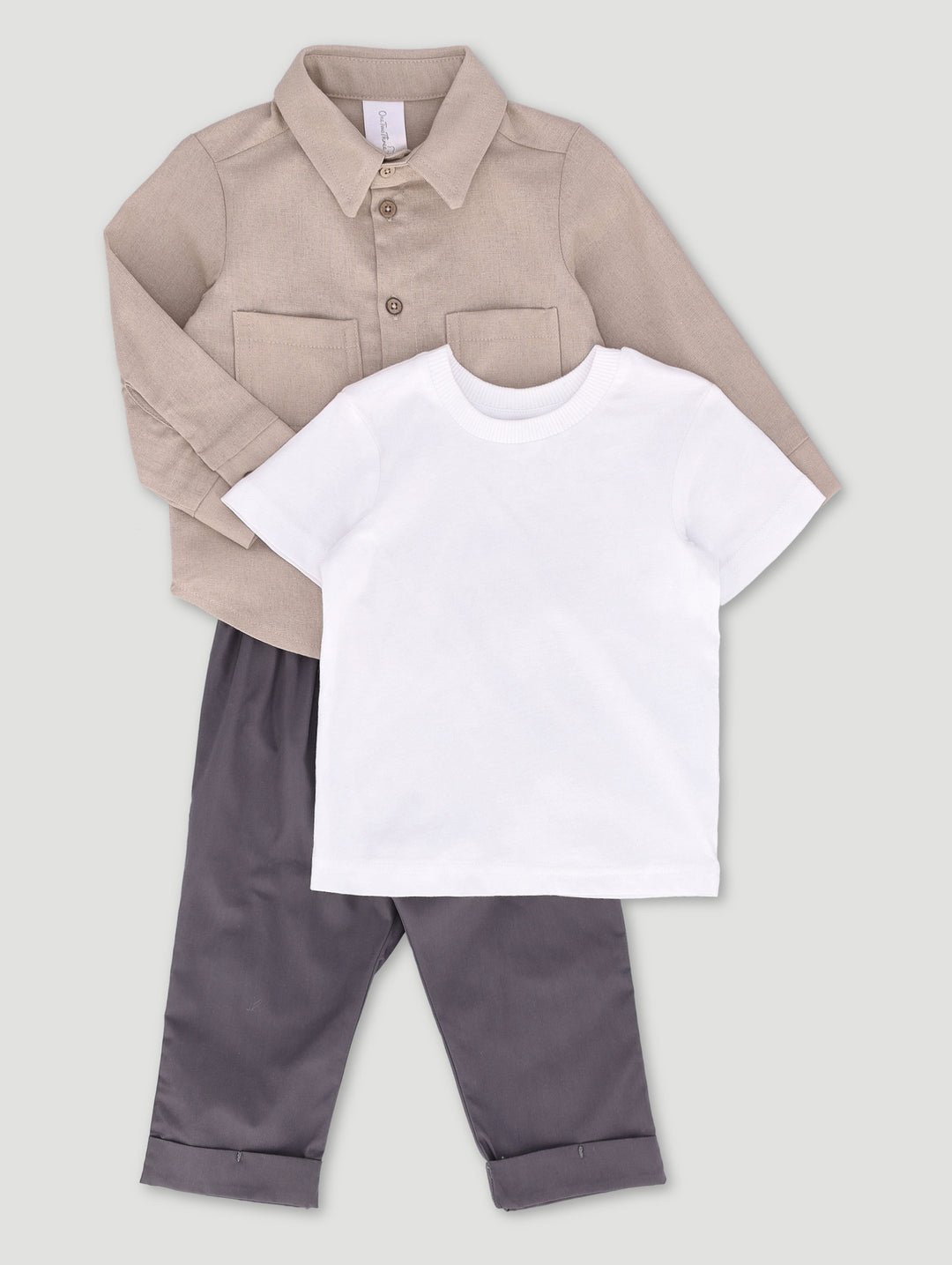 Baby Boys 3 Piece Cotton Set - Multi