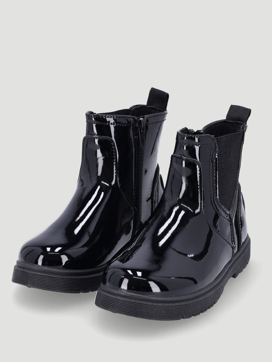 Pre-Girls Pink Bow Chelsea Boot - Black