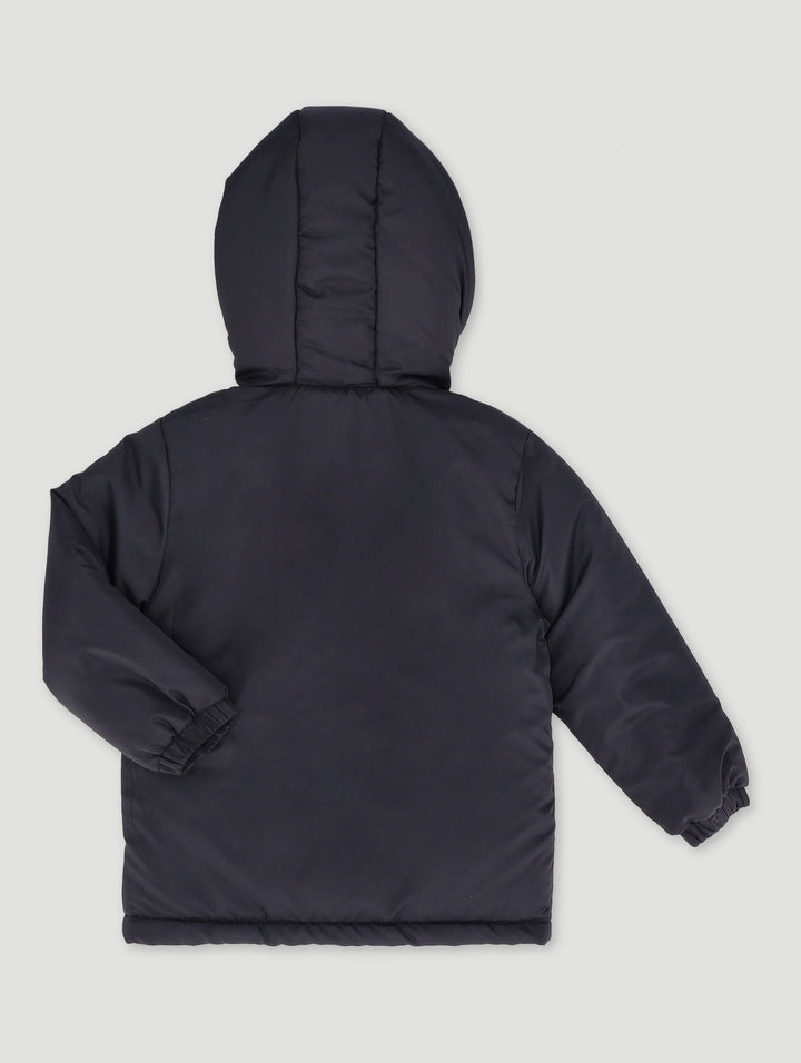 Pre-Boys Parka Longer Length Jacket - Black