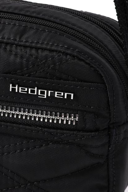 Inner City Small Quilt Crossover Dual Compartment Bag - Black