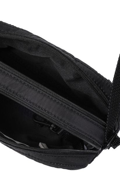 Inner City Small Quilt Crossover Dual Compartment Bag - Black