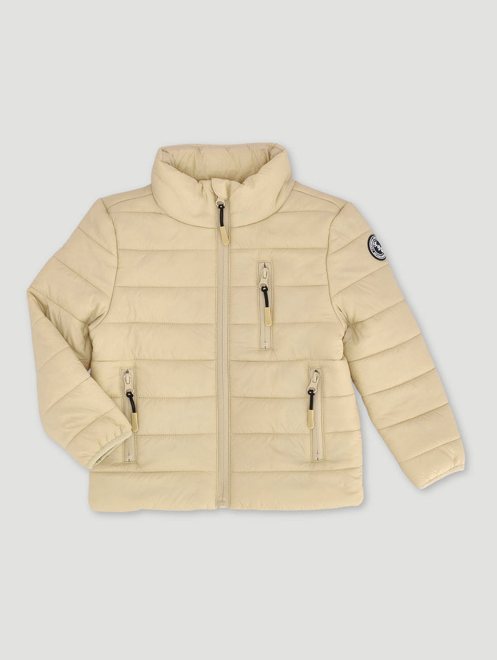 Pre-Boys Puffer Funnel Jacket - Stone
