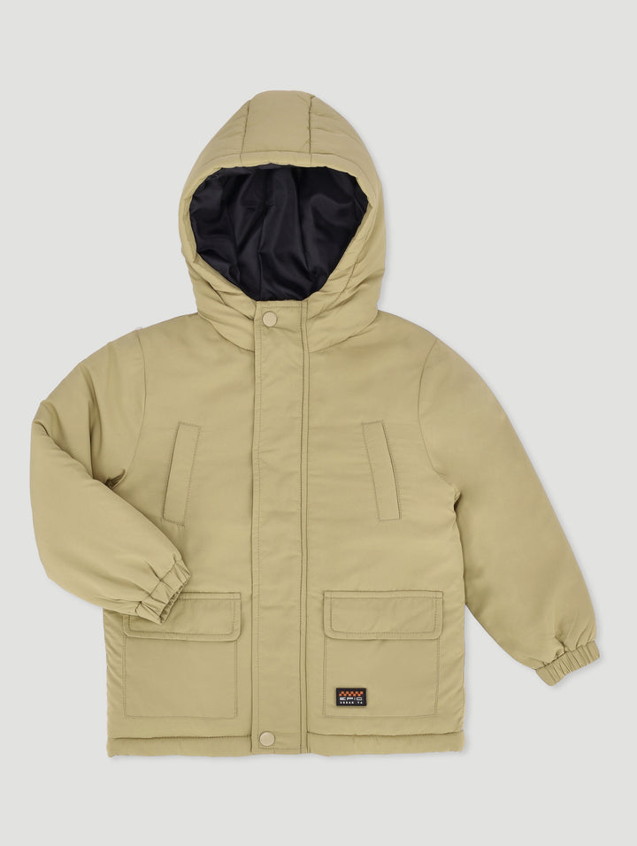 Pre-Boys Longer-Length Parka - Tan
