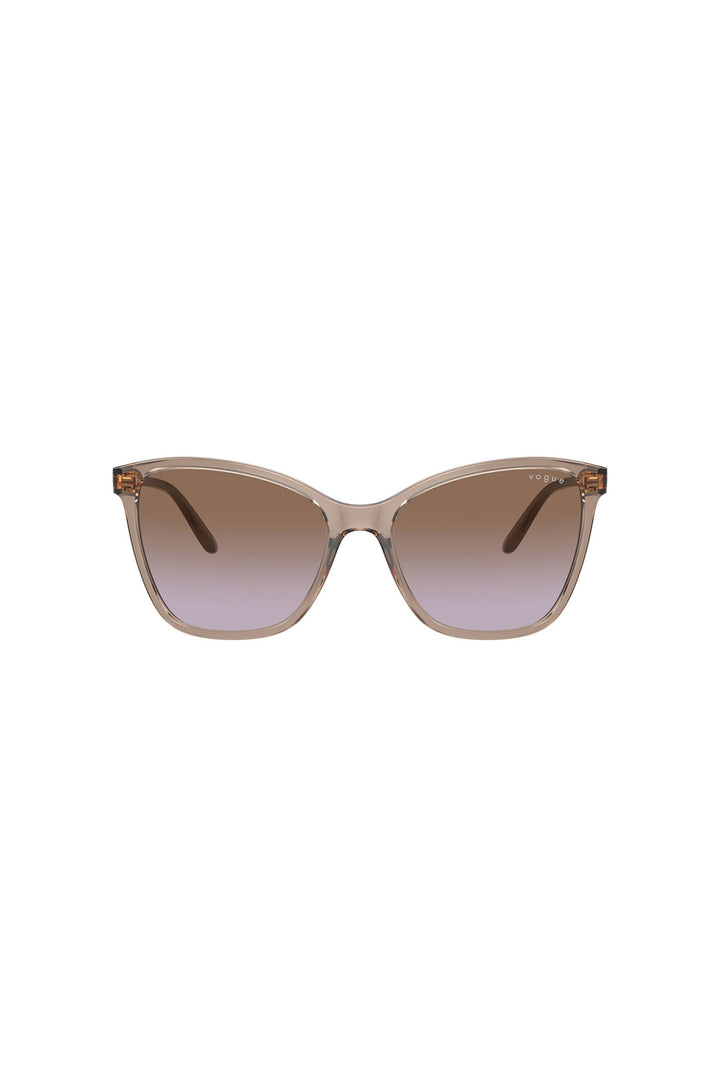 Transparent Caramel Butterfly Sunglasses - Brown
