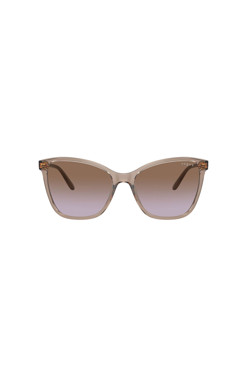 Transparent Caramel Butterfly Sunglasses - Brown