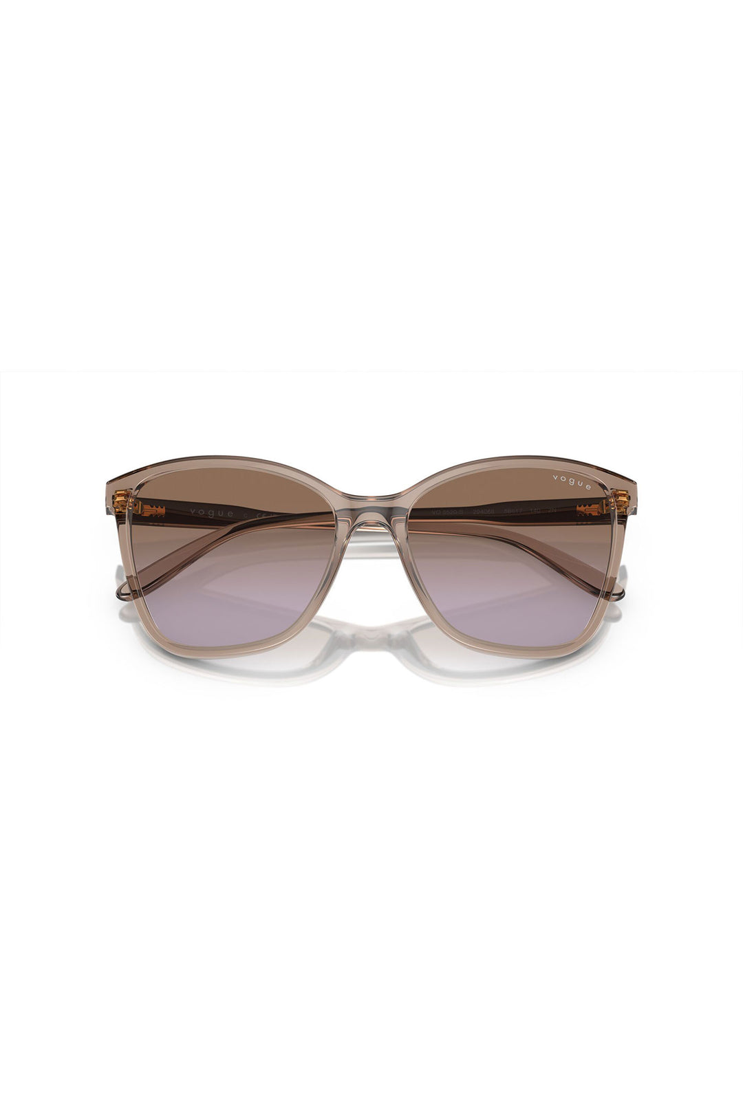 Transparent Caramel Butterfly Sunglasses - Brown