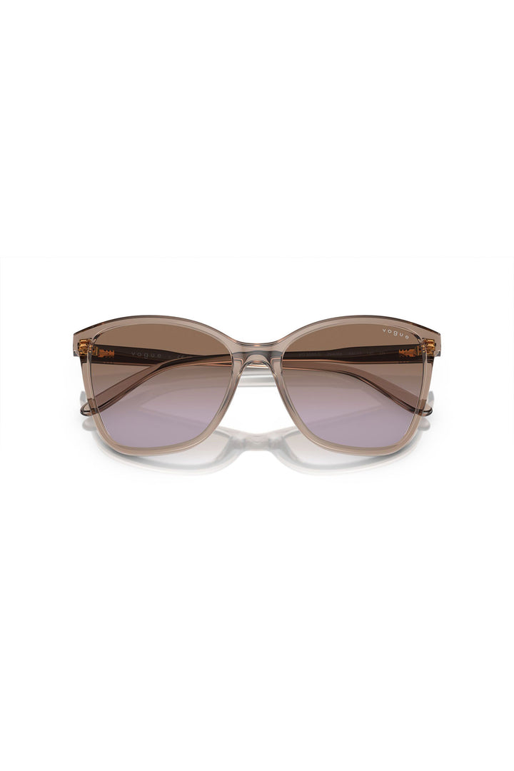 Transparent Caramel Butterfly Sunglasses - Brown