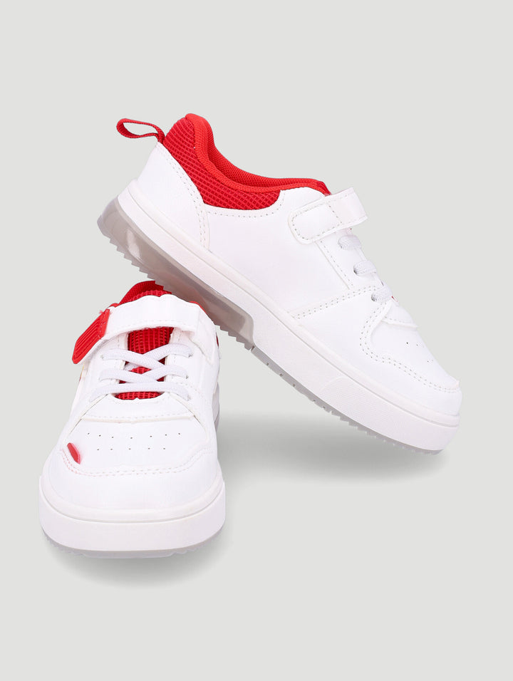 Pre-Boys Light Up Car Sneaker - White/Red