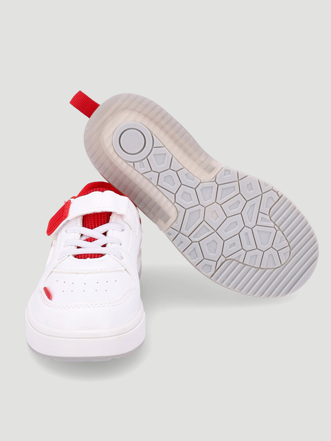 Pre-Boys Light Up Car Sneaker - White/Red