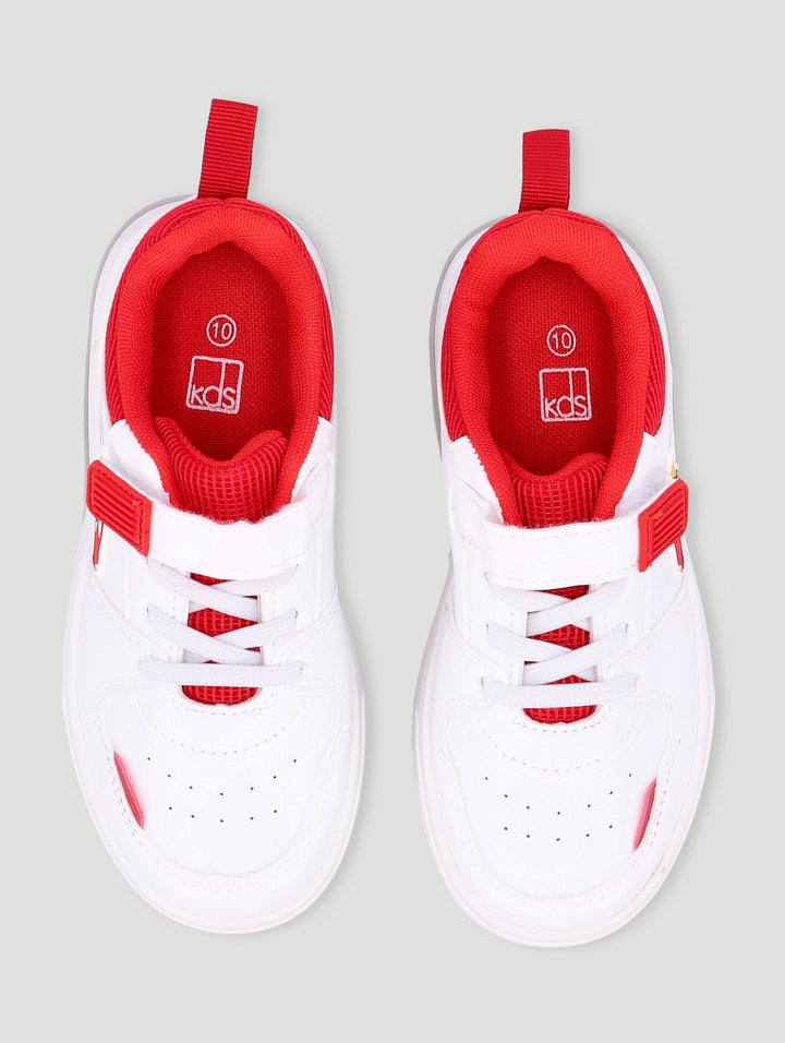 Pre-Boys Light Up Car Sneaker - White/Red