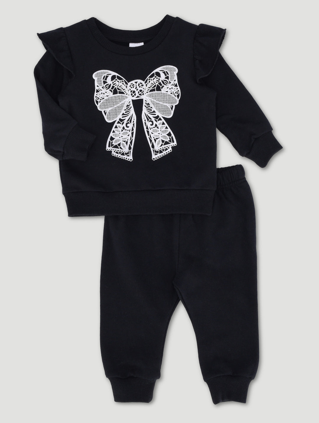 Baby Girls Fashion Fleece Set - Black