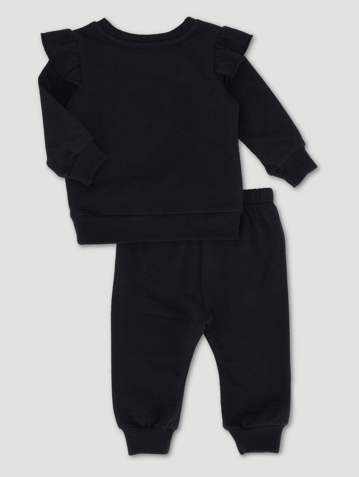 Baby Girls Fashion Fleece Set - Black