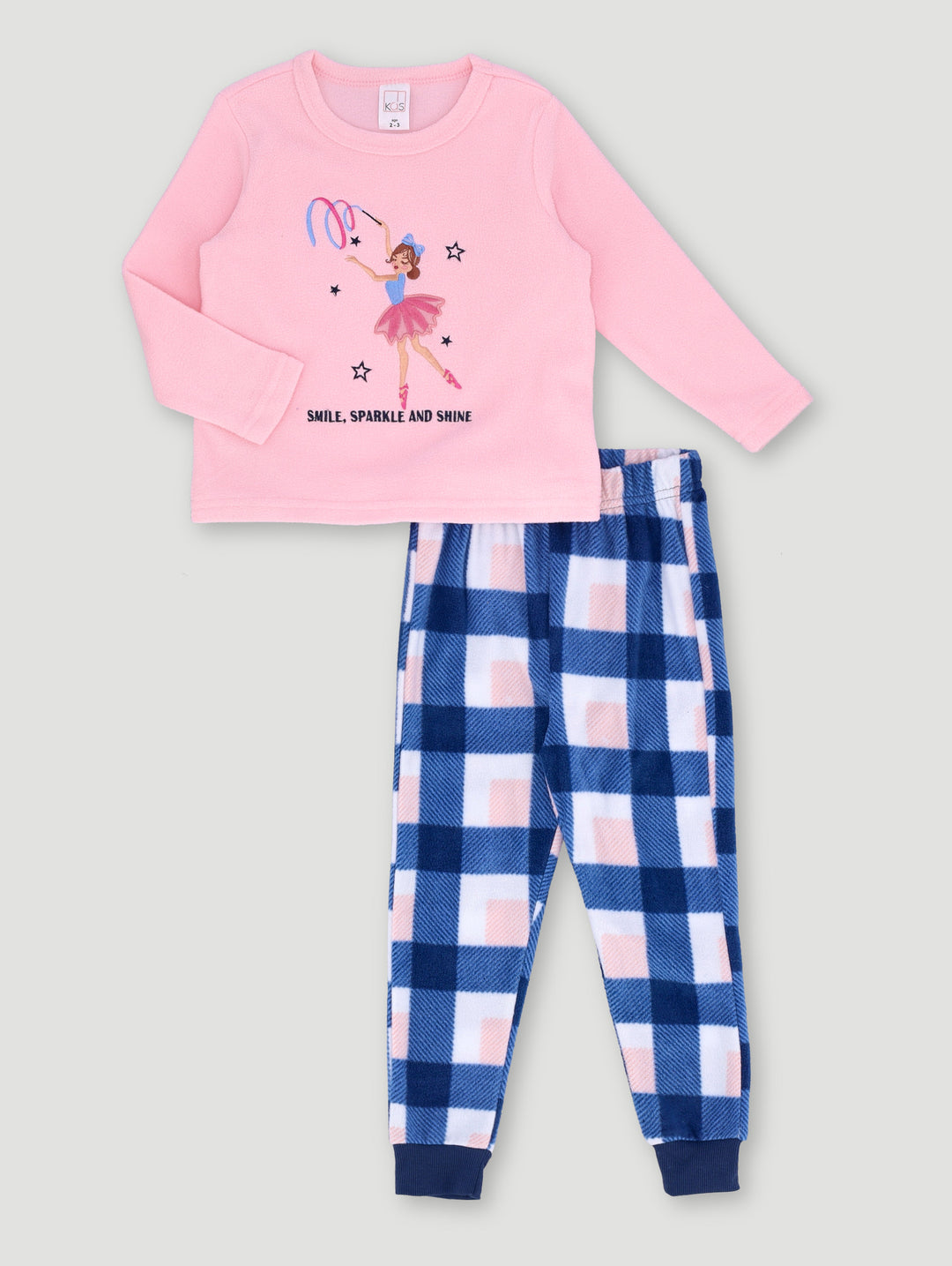Pre-Girls Check Sleep Bottoms - Pink