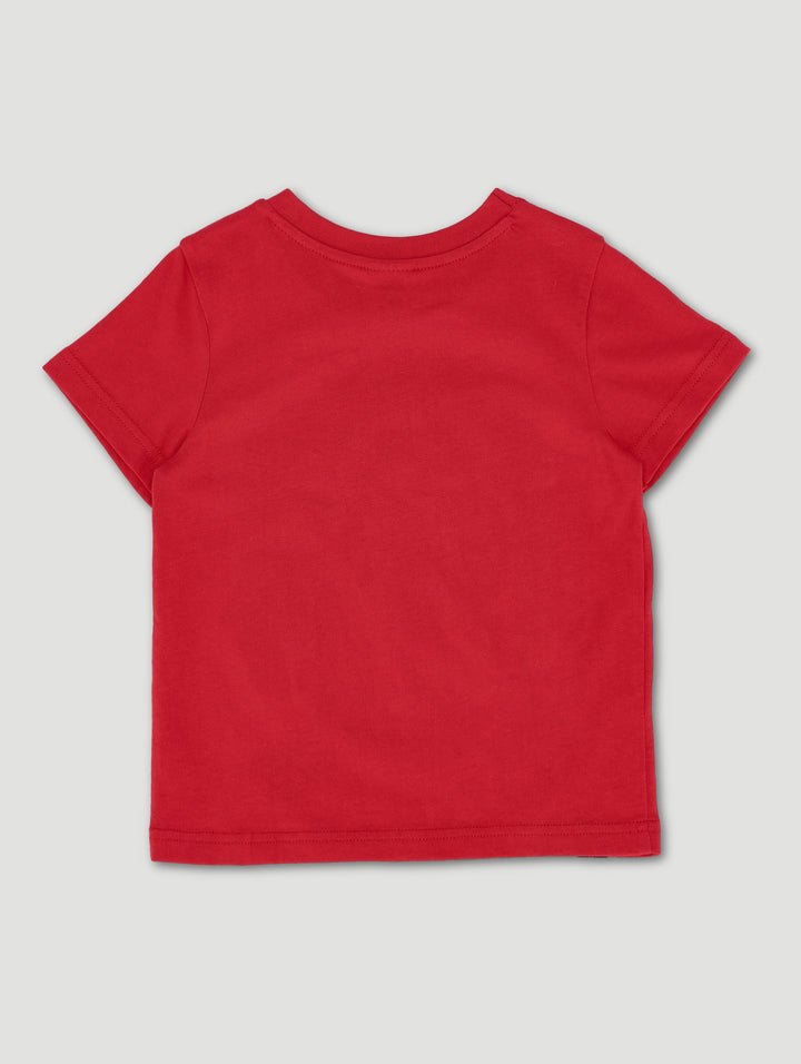 Pre-Boys Mickey Graffiti Tee - Red