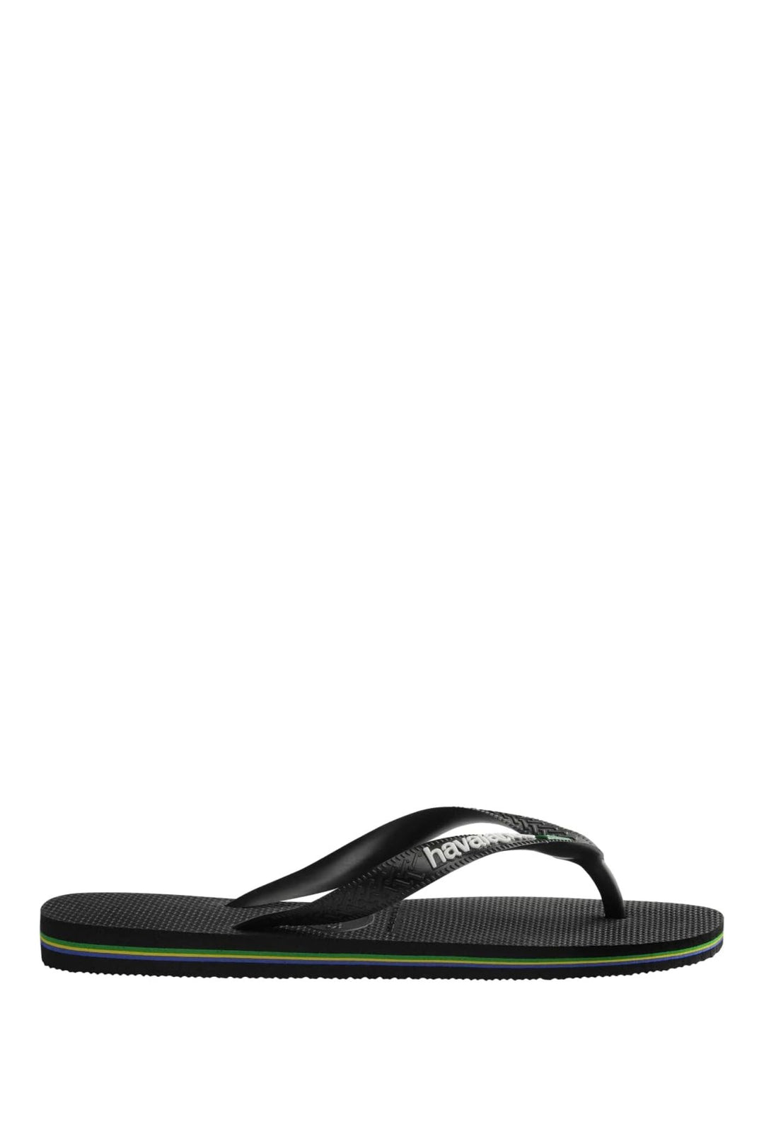 Brazil Logo & Word Flip Flop - Black