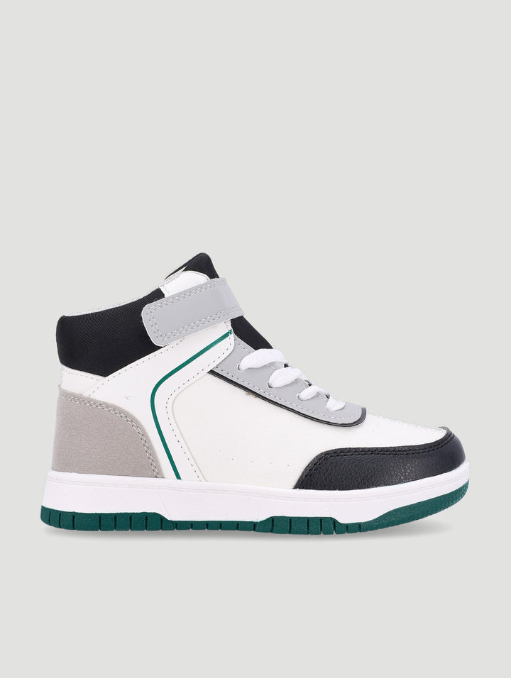 Pre-Boys High-Top Sneaker - White