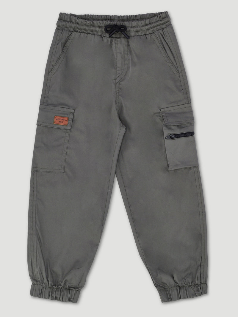 Pre-Boys Zip Jogger - Olive