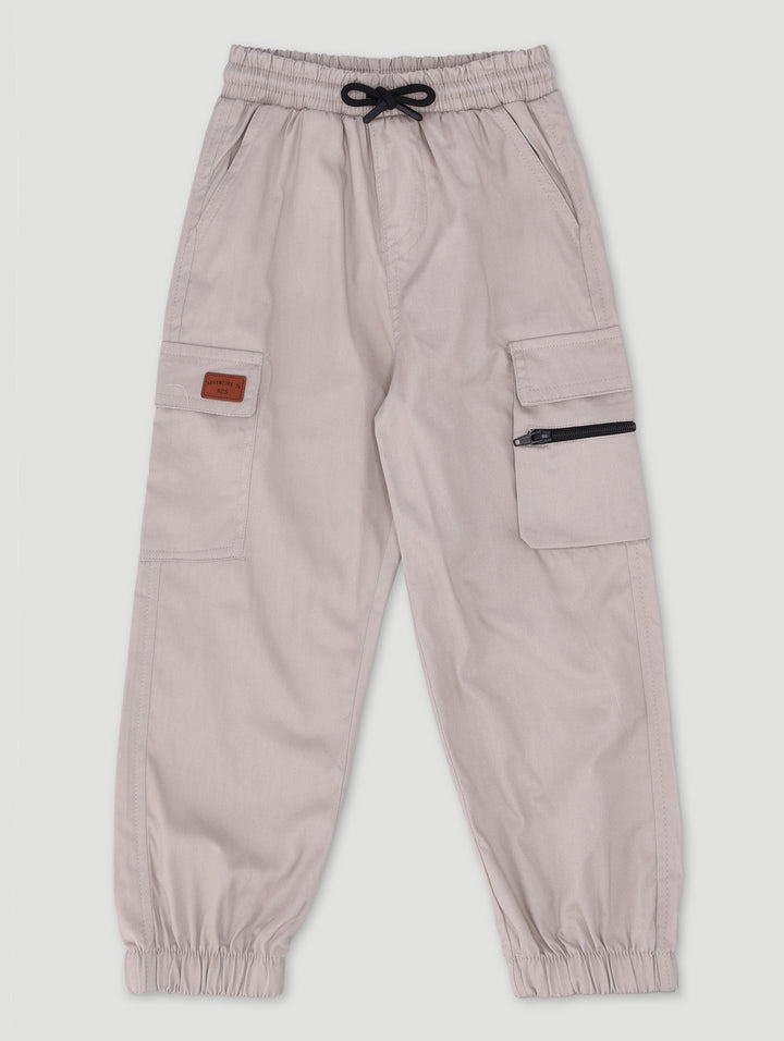 Pre-Boys Zip Jogger - Stone