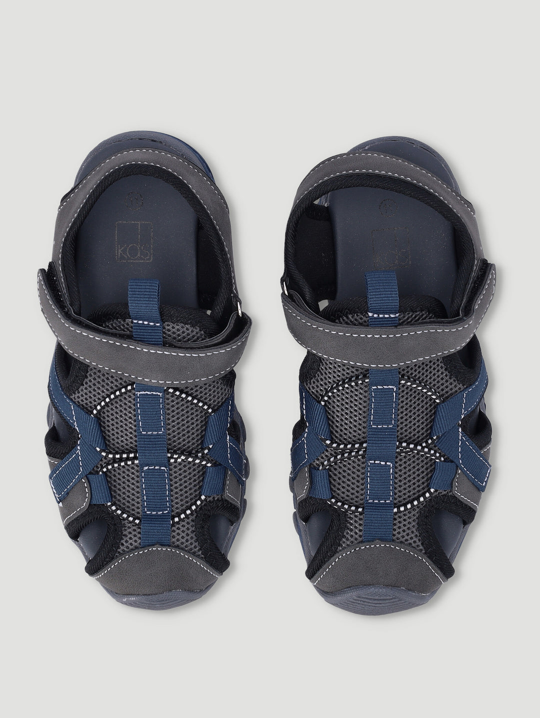 Pre-Boys Closed Toe Adventure Sandal - Navy/Grey